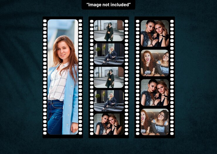 Film Strip Psd Mockup Editable Template